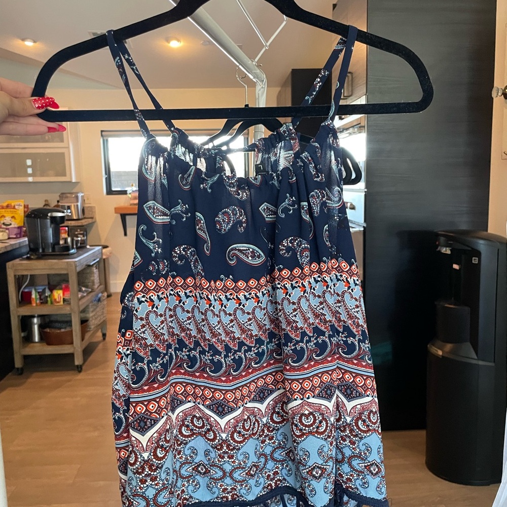 Paisley Print Spaghetti Strap Top